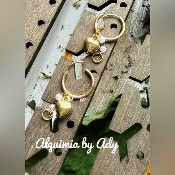Alquimia Gold hearts Earrings - Picture 1 of 1